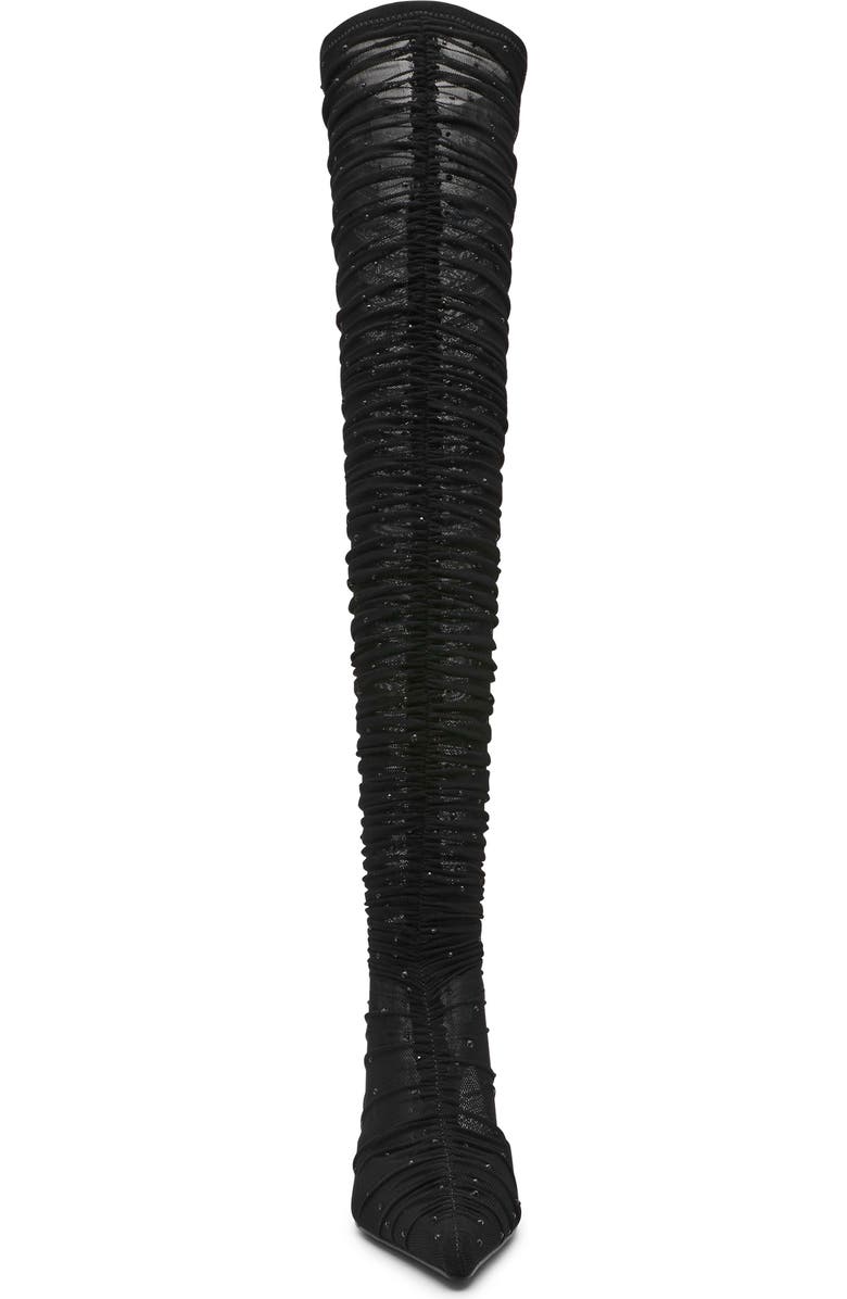 Steve Madden Rashida Sheer Mesh Over the Knee Boot, Alternate, color, Black Mesh