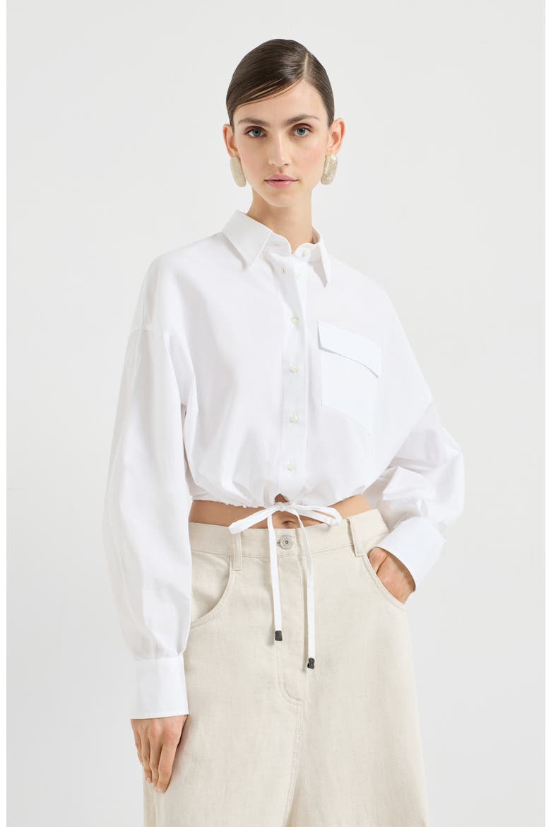 Crop shirt, Main, color, White