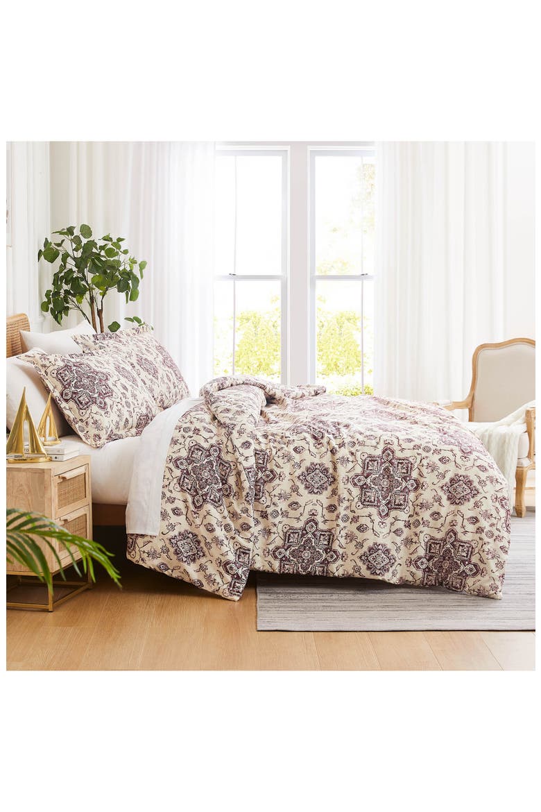 Persia Duvet Cover Set, Alternate, color, EGGPLANT