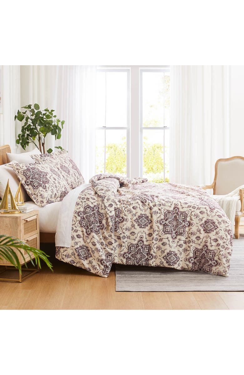 SOUTHSHORE FINE LINENS Persia Duvet Cover Set, Alternate, color, Eggplant