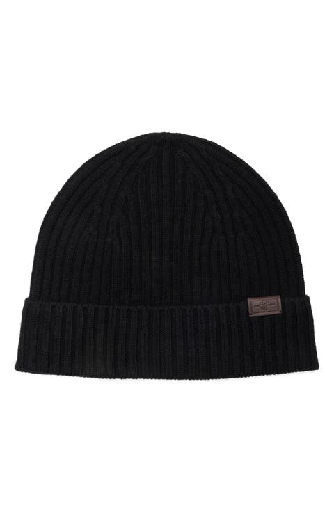 Merino Wool Rib Knit Beanie
