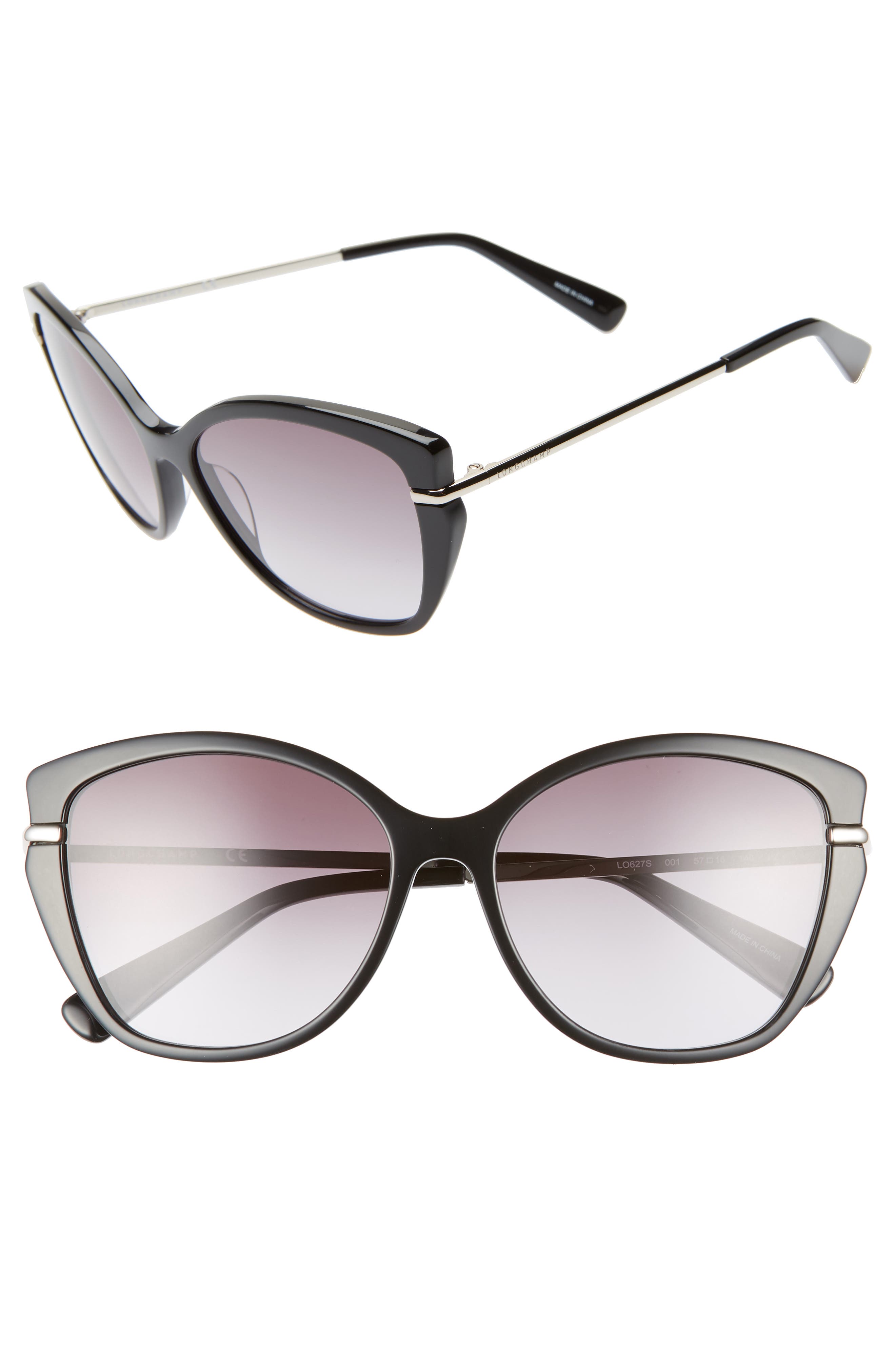 Longchamp Heritage 57mm Butterfly Sunglasses