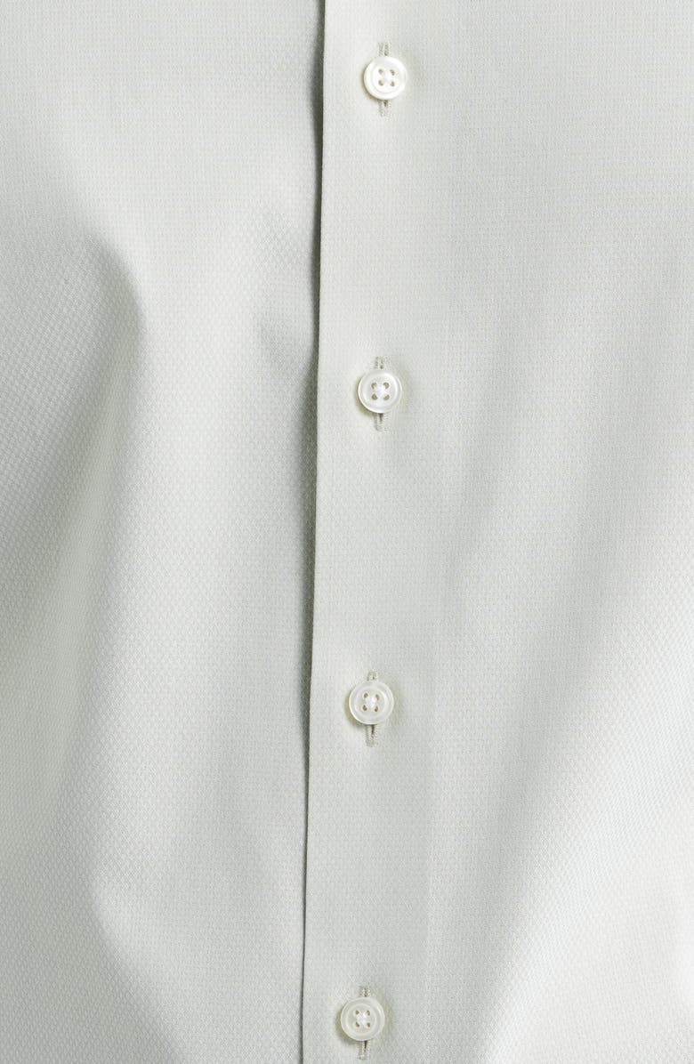 Nordstrom Trim Fit Premium Performance Dress Shirt, Alternate, color, Green Matteo Dobby