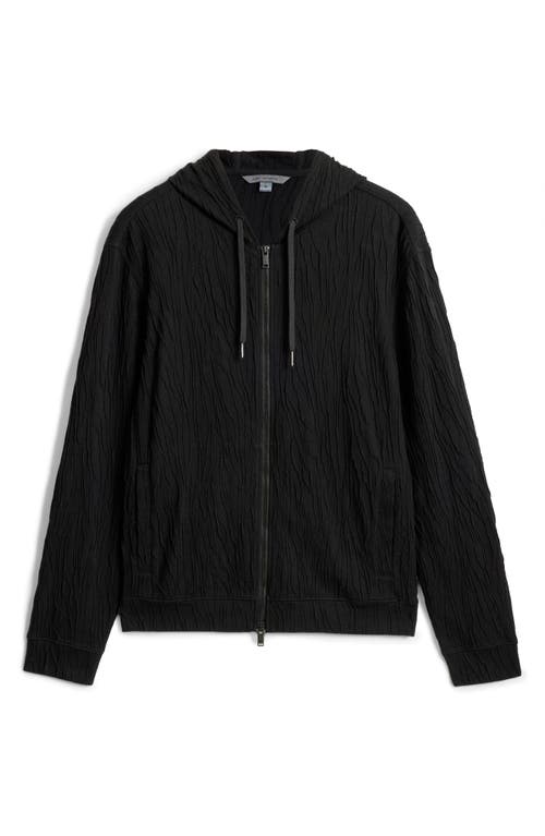 John Varvatos Ihsan Full Zip Hoodie In Black