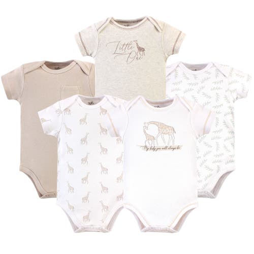 Touched By Nature Organic Cotton Bodysuits In Brown