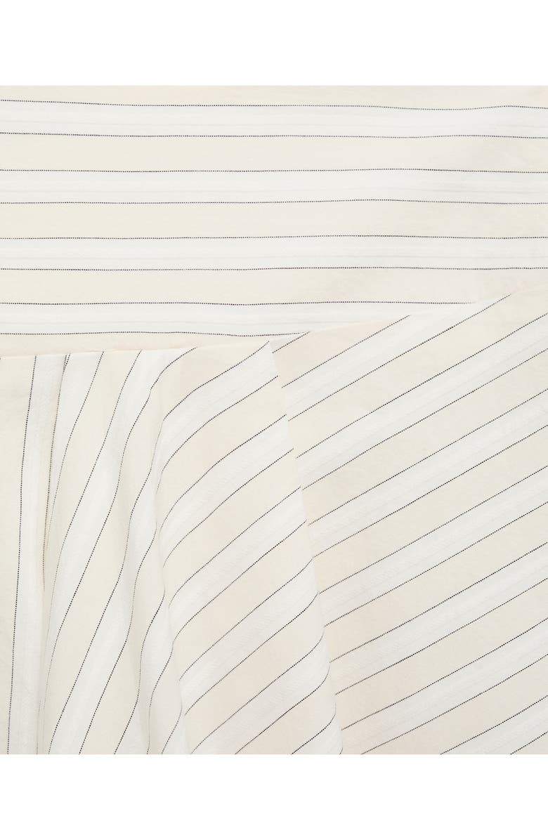 MANGO Stripe Asymmetric Midi Skirt, Alternate, color, Ecru