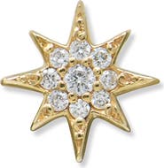Anzie Aztec North Star 14K Gold & Diamond Single Stud Earring