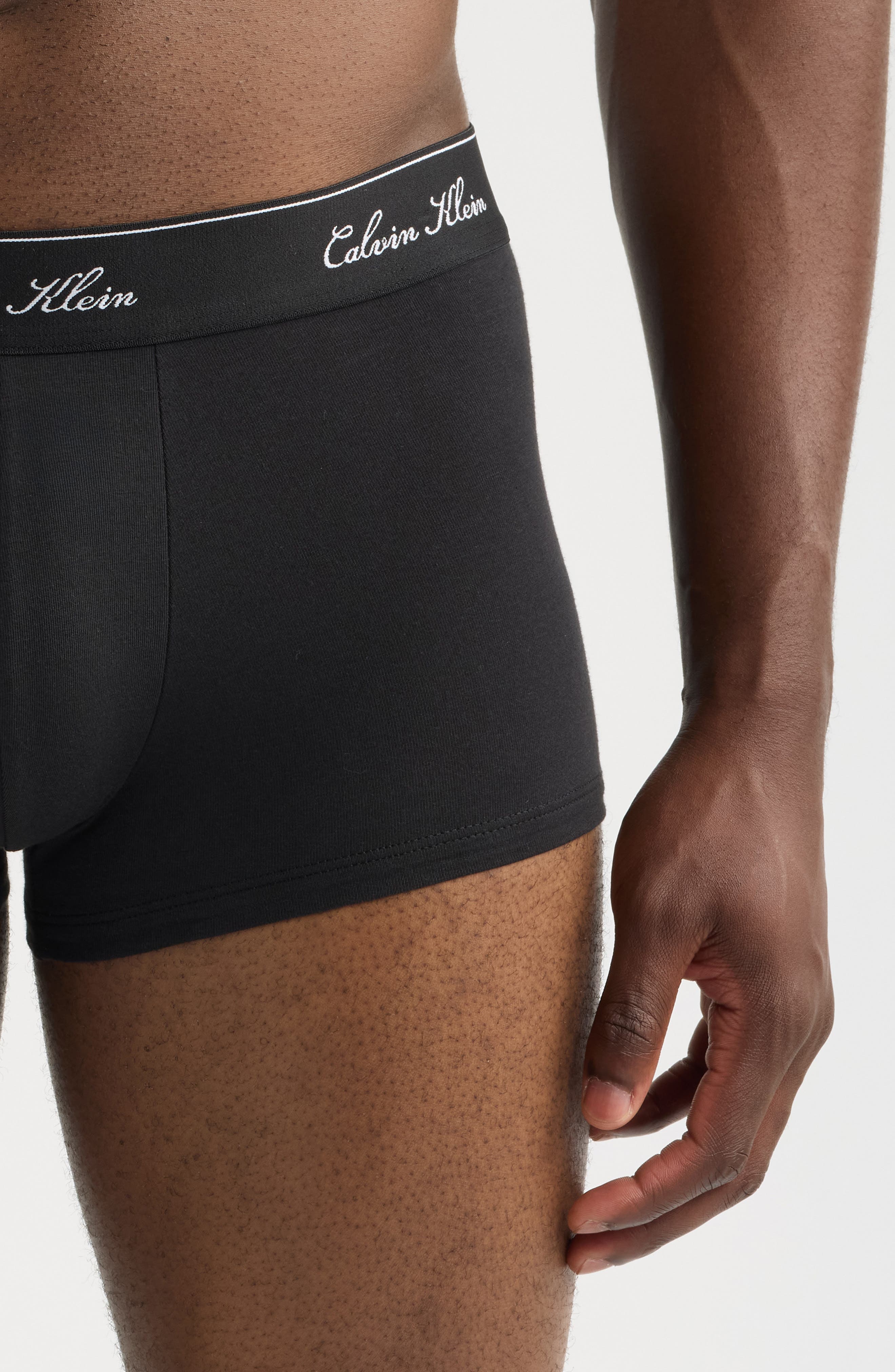 Calvin Klein Icon Script Stretch Cotton Boxer Briefs (Men) | Nordstrom