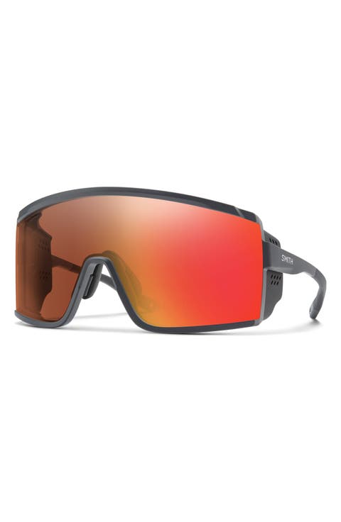 Pursuit 148mm ChromaPop™ Glacier Photochromic Polarized Shield Sunglasses