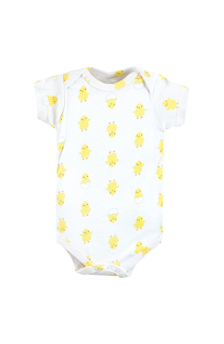 Hudson Baby All-Season Cotton One-Piece Garment Set of 3, Alternate, color, Eggstra Cute
