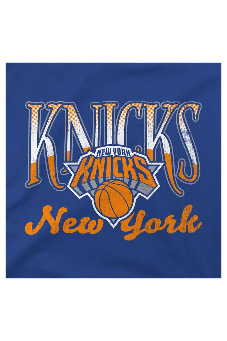Youth Stadium Essentials Royal New York Knicks Sky High T-Shirt, Alternate, color, Royal