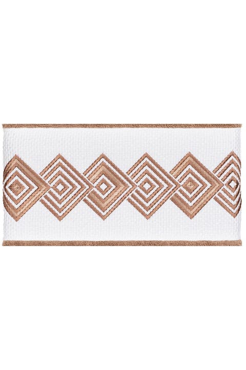 Noah Embellished Bath Towel - Set of 2 - Latte