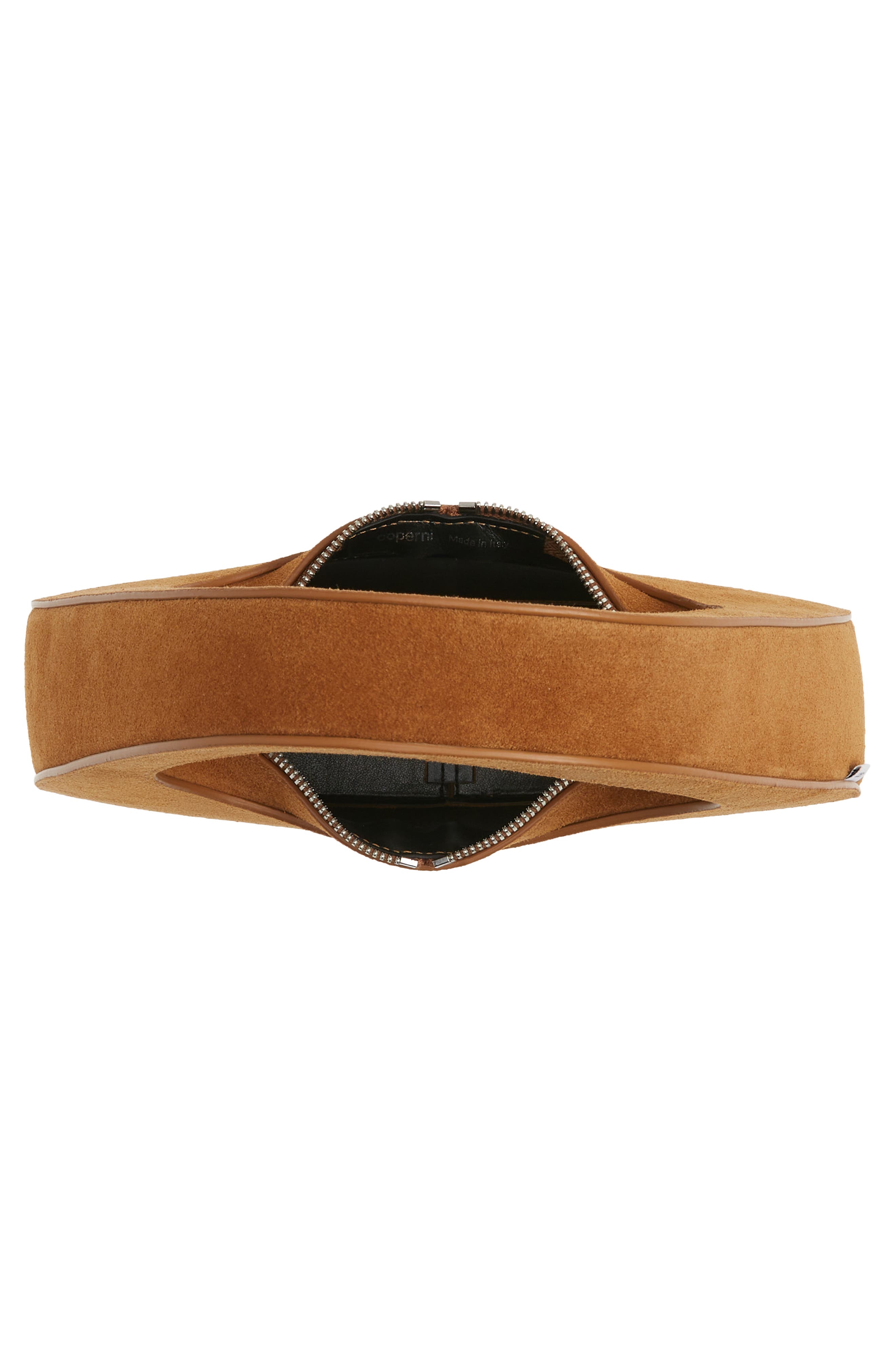 Coperni Swipe Baguette Suede Top Handle Bag, Alternate, color, 