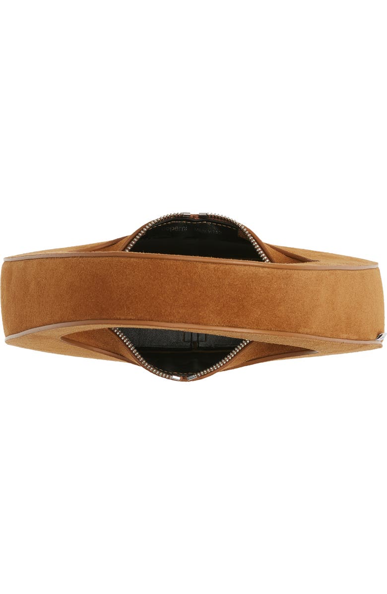 Coperni Swipe Baguette Suede Top Handle Bag, Alternate, color,