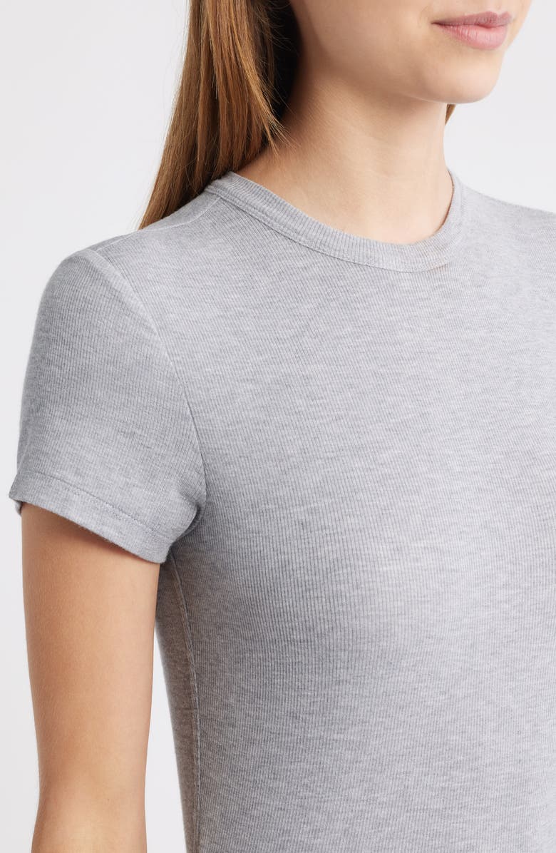 FRAME The Rib Baby T-Shirt, Alternate, color, Heather Grey