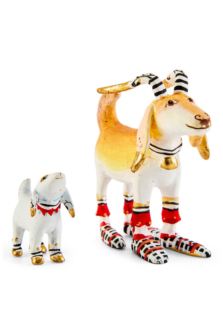 Patience Brewster Mini Goats Ornament, Alternate, color, BROWN