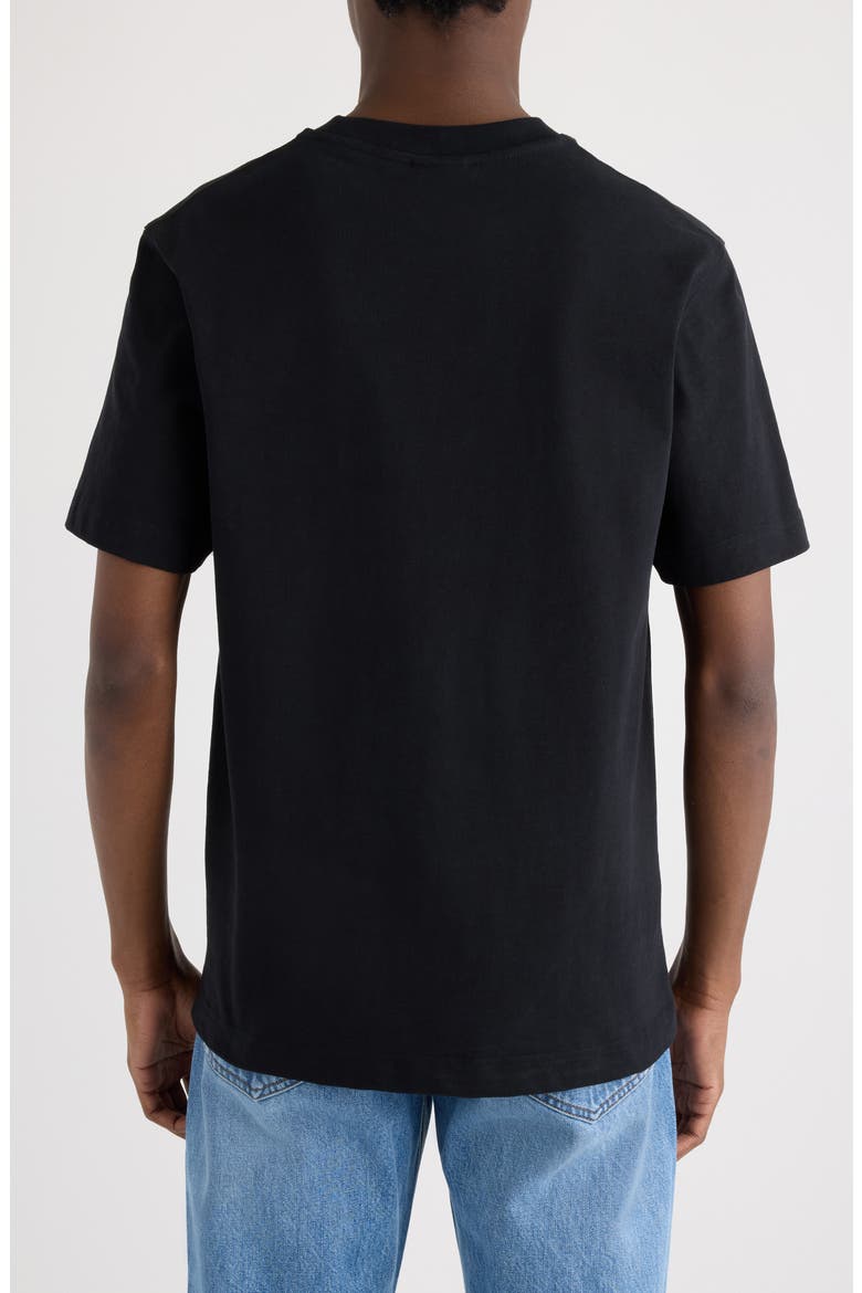 Le T-Shirt Gros Grain Cotton T-Shirt, Alternate, color, BLACK 990