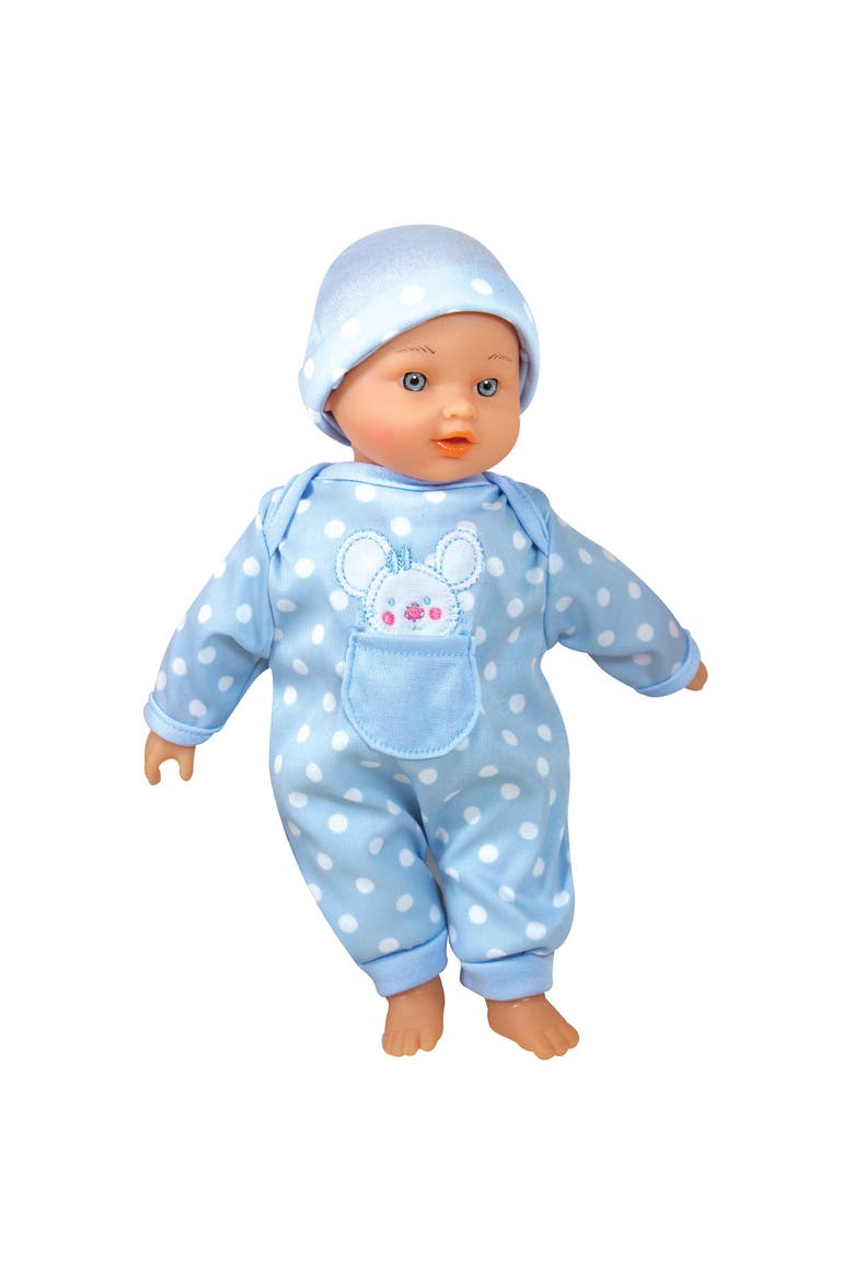 11 Inch Twin Baby Dolls, Pink & Blue Polka Dot Mouse Matching Outfits, Alternate, color, Multicolored