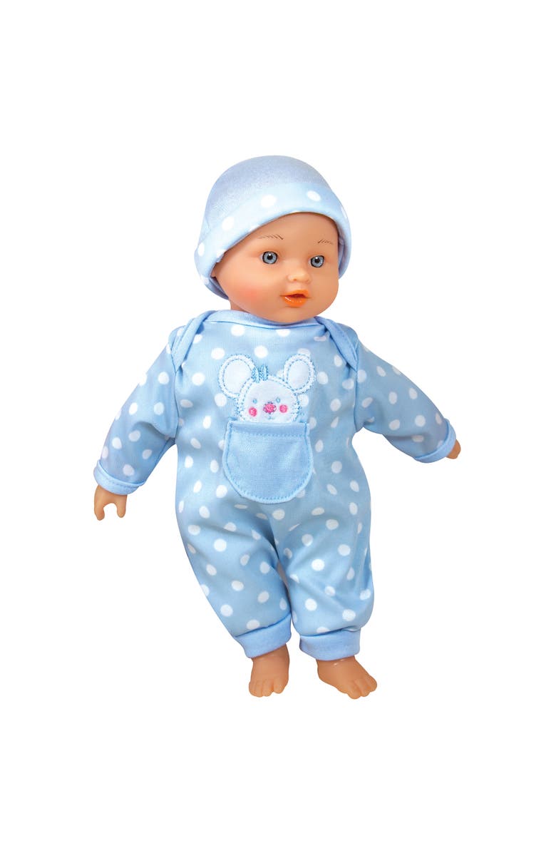 Lissi 11 Inch Twin Baby Dolls, Pink & Blue Polka Dot Mouse Matching Outfits, Alternate, color, Multicolored