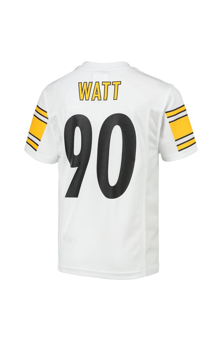 Outerstuff Youth T.J. Watt White Pittsburgh Steelers Replica Player Jersey, Alternate, color, 