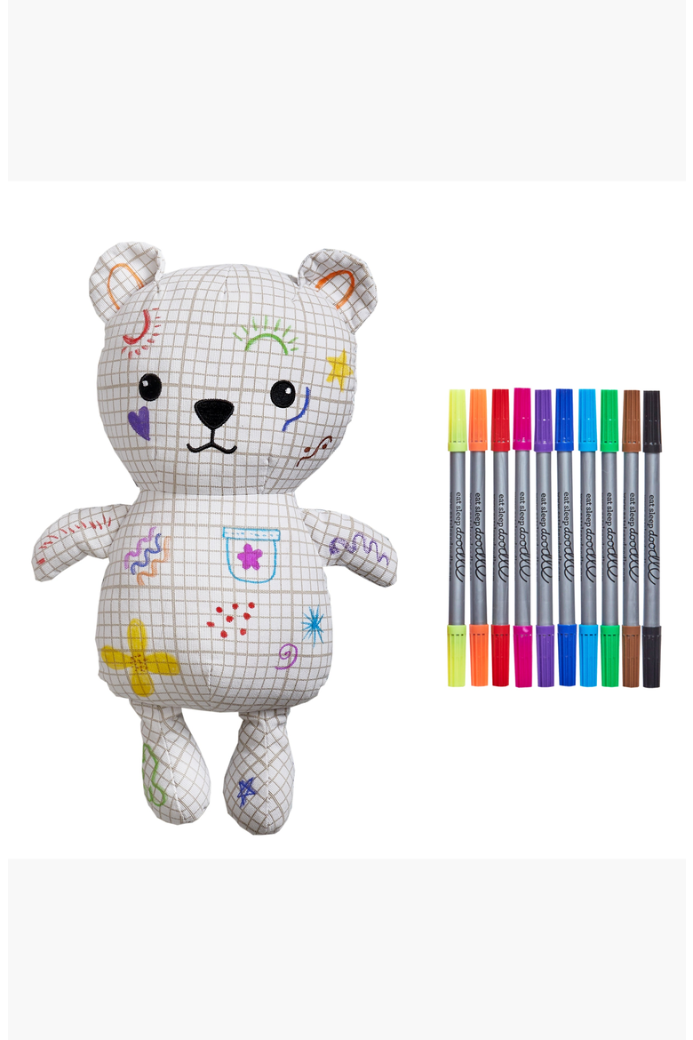 Color-In & Doodle Artie Bear Teddy Bear, Main, color, White