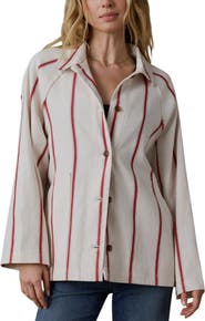 Faherty Tideweave Stripe Organic Cotton Chore Coat