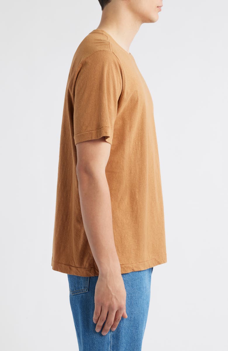 MERZ B SCHWANEN Organic Cotton & Hemp T-Shirt, Alternate, color, Faded Caramel