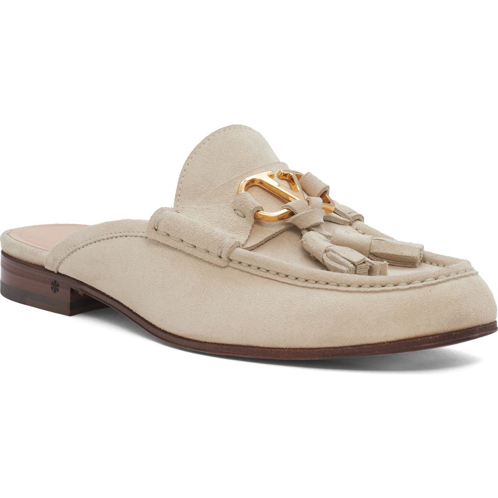 Valentino Garavani Vlogo Tassel Loafer Mule In Neutral