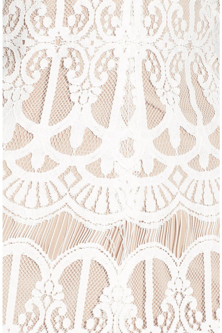 V-Neck Lace Maxi Dress, Alternate, color, WHITE/  NUDE