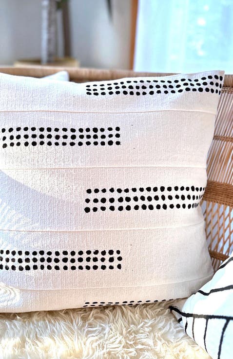 Boho Dots White Sadza Pillow Cover 46Cm (18")