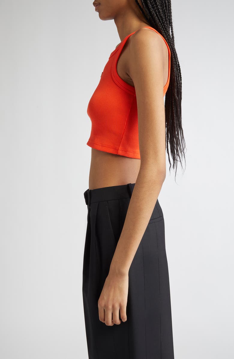 Givenchy 4G Crop Stretch Cotton Rib Tank, Alternate, color, 