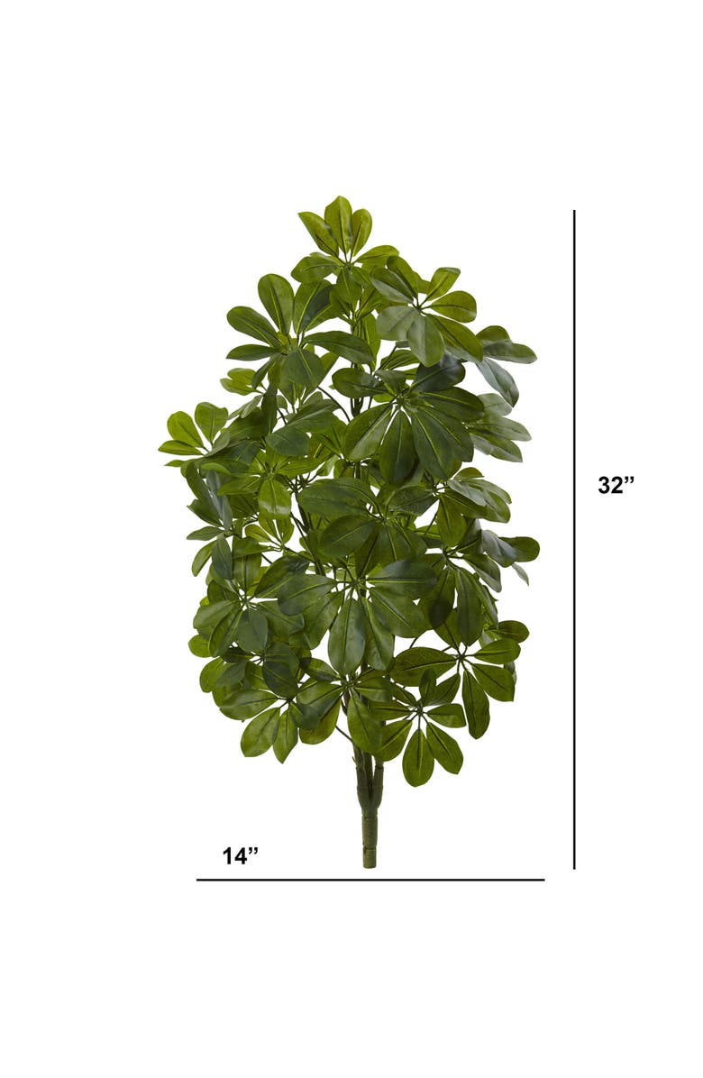 NEARLY NATURAL 32-ft-ft Green Baby Schefflera Artificial Plant, Alternate, color, Green