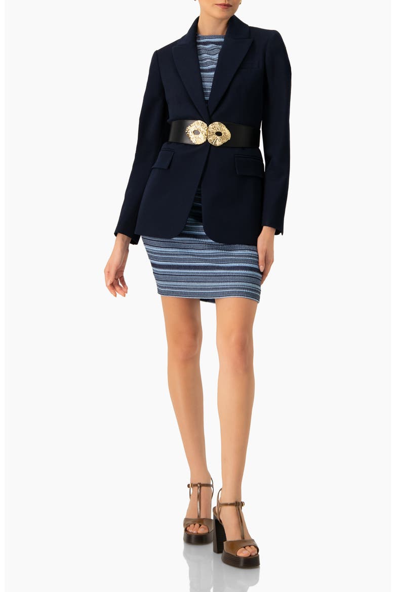 Single-Button Blazer, Alternate, color, Navy Blue