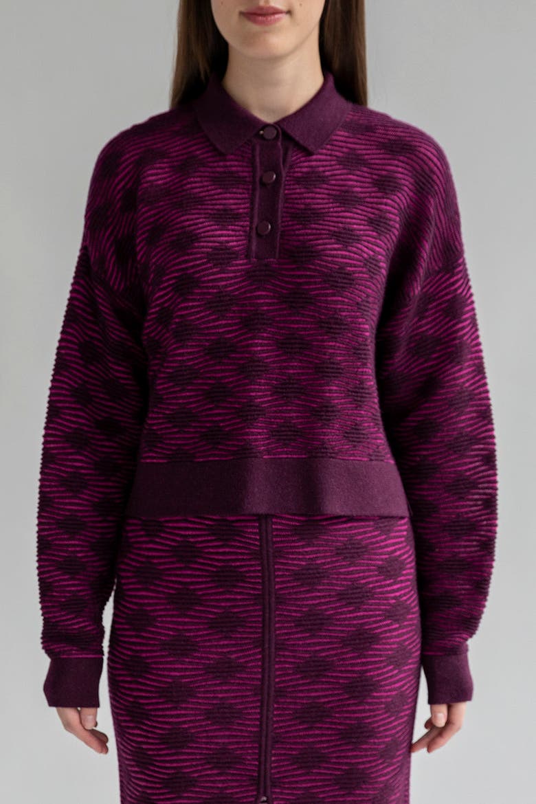 Amelie Polo, Main, color, FUCHSIA AUBERGINE