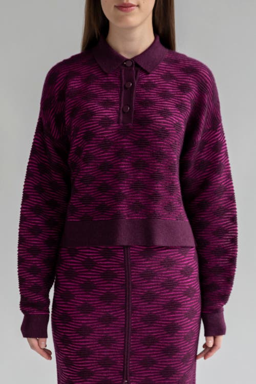 Sskein Amelie Polo In Fuchsia Aubergine