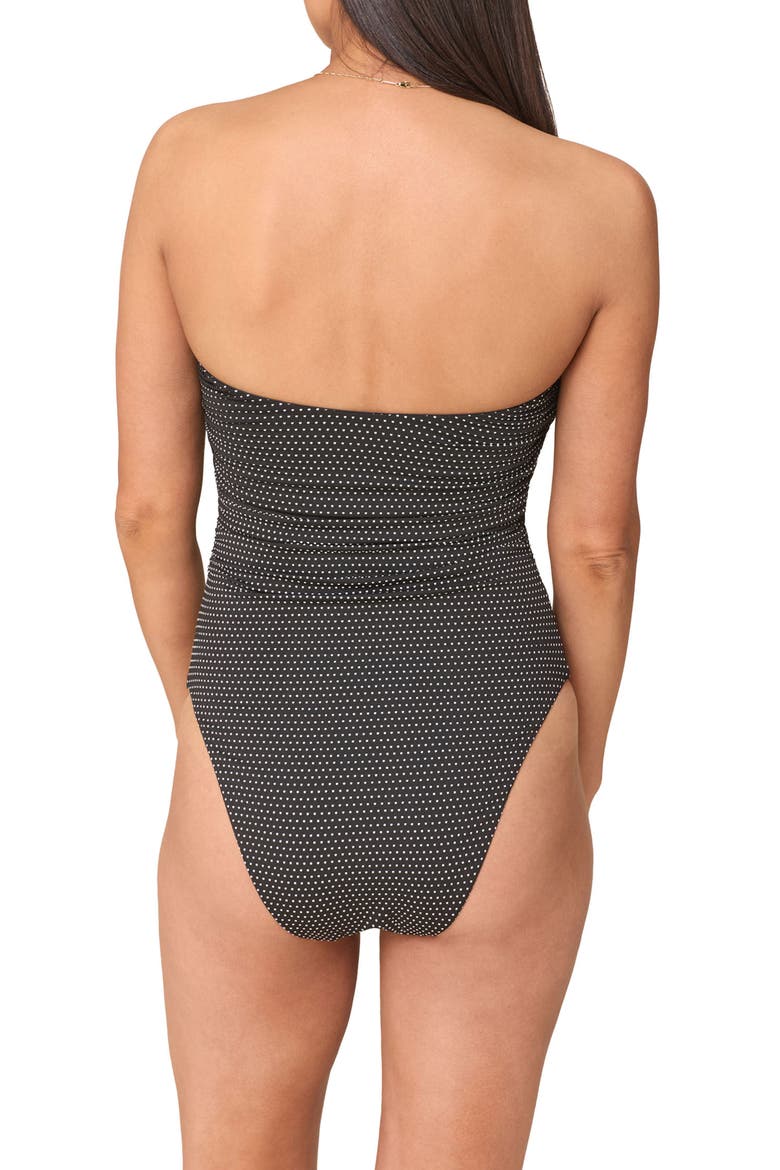The Pana Strapless One-Piece Swimsuit, Alternate, color, BLACK DOT