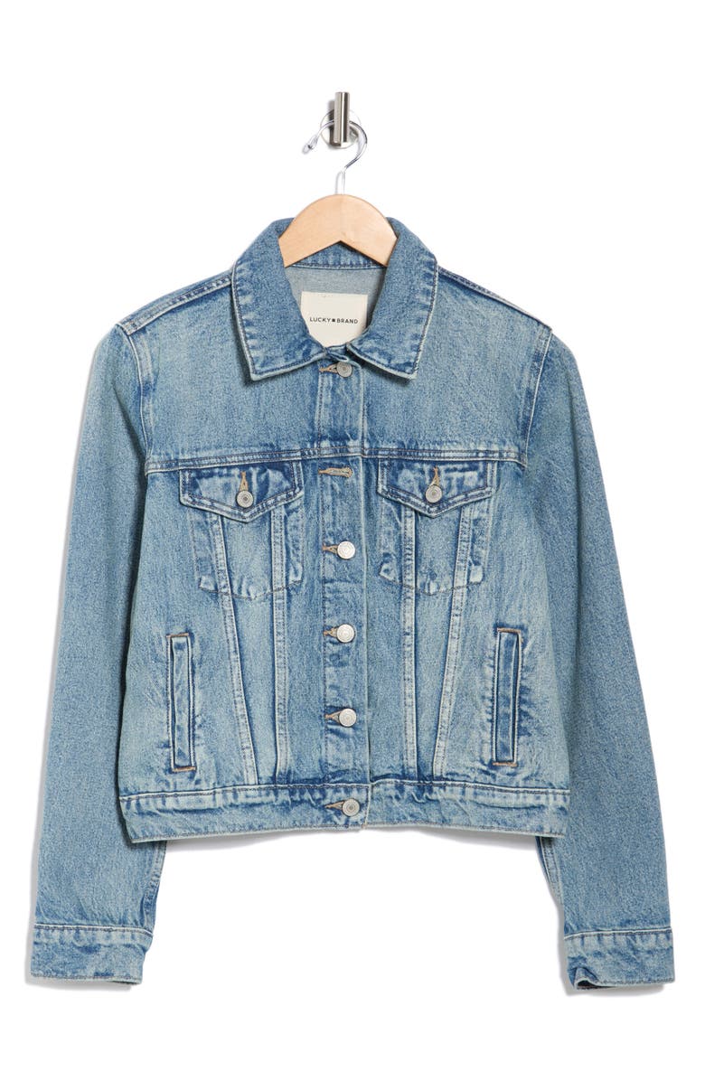 Lucky Brand Tomyboy Trucker Jacket, Alternate, color, Invisible Sunset