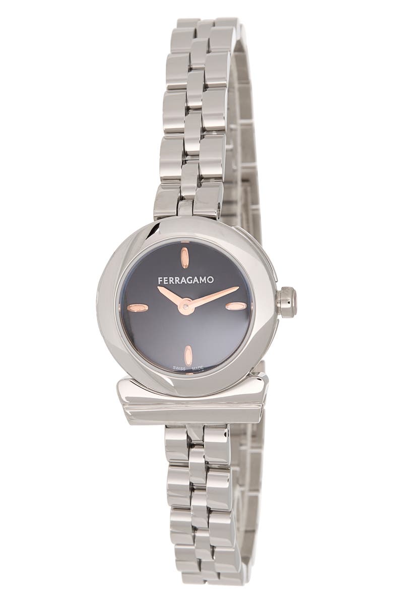 FERRAGAMO Gancini Bracelet Watch, 22mm, Main, color, Stainless Steel