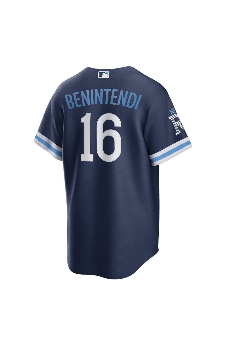 Nike Men's Nike Andrew Benintendi Navy Kansas City Royals 2022 City Connect Replica Player Jersey, Alternate, color, 