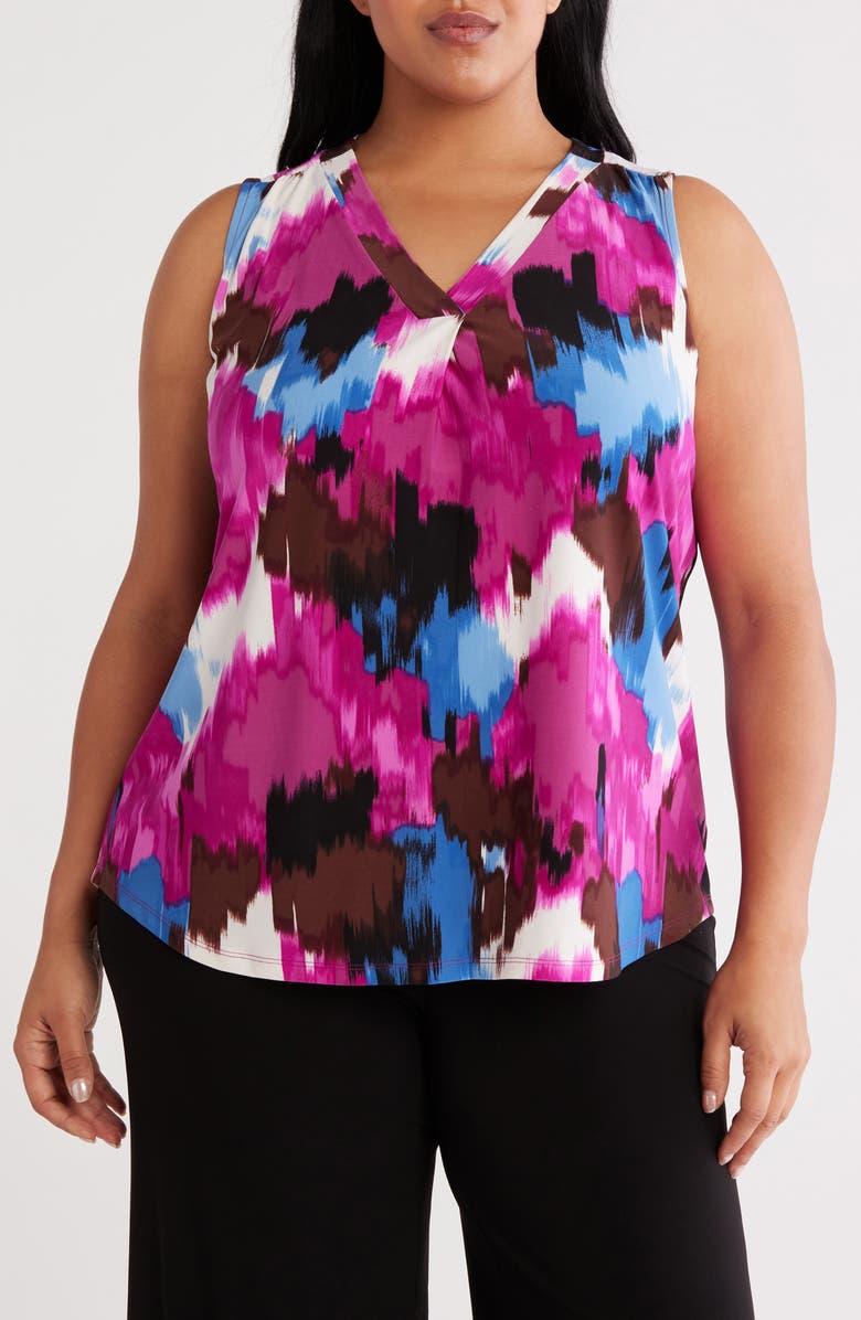 Jones New York Print Sleeveless Top, Main, color, 