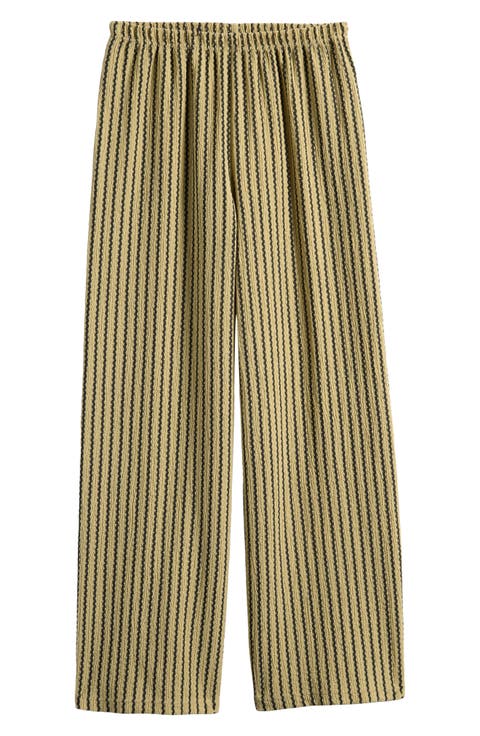 Kids' Stripe Pull-On Wide Leg Pants
