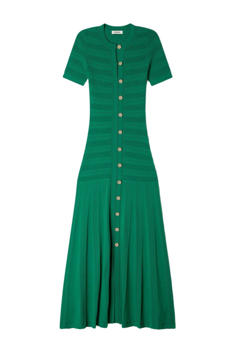 Knit maxi dress, Alternate, color, Emeuraude green