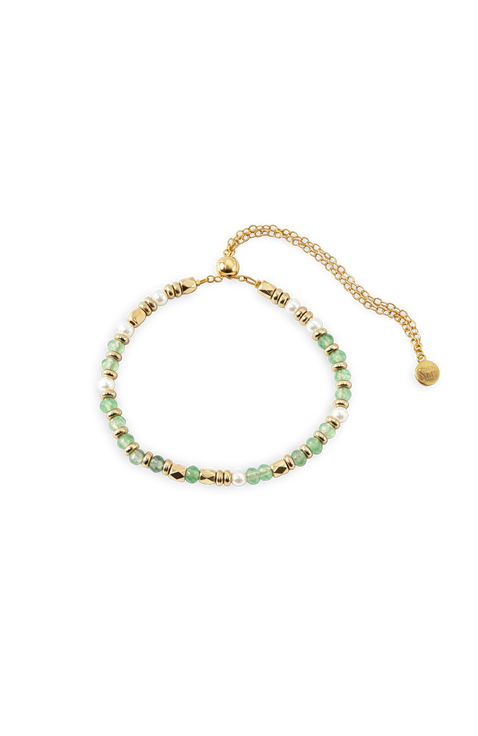Gemstone Beaded Slider Bracelet
