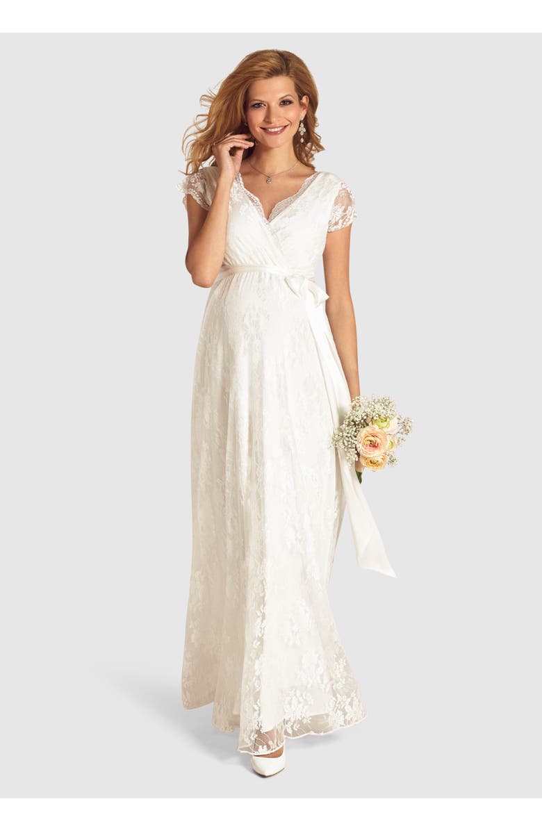 Tiffany Rose Maternity Eden Gown Long, Main, color, Ivory Dream