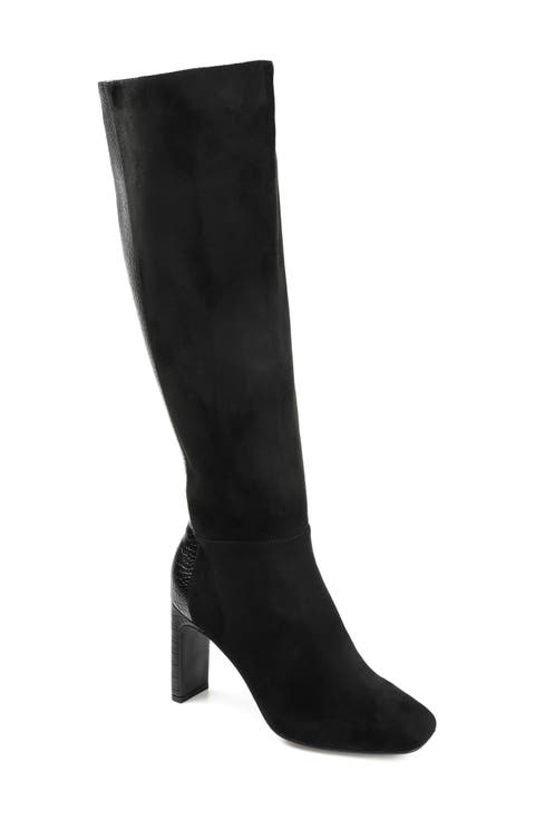 Elisabeth Croc Embossed Tall Boot (Women)