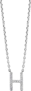 EFFY Sterling Silver Diamond Initial Pendant Necklace