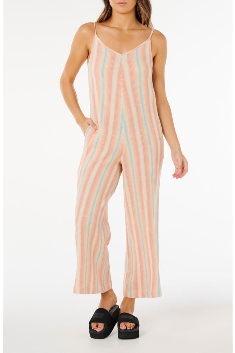 Surf Stripe Wide Leg Jumpsuit, Main, color, RAINBOW MULTICOLOR
