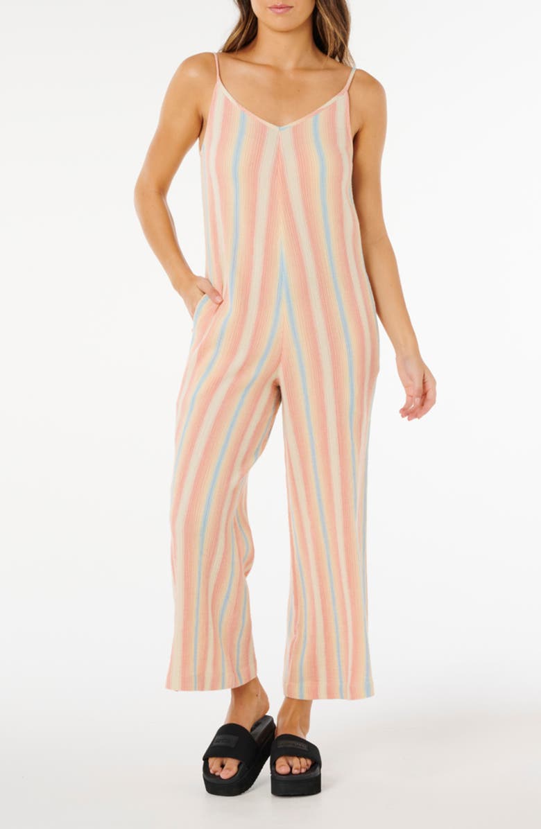 Rip Curl Surf Stripe Wide Leg Jumpsuit, Main, color, 