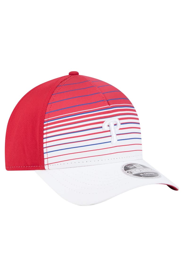 Men's New Era  Red Philadelphia Phillies Gradient 9FORTY M-Crown Adjustable Hat, Alternate, color, Red