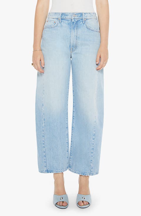 The Full Pipe Flood High Waist Barrel Leg Jeans (Back Pedal)